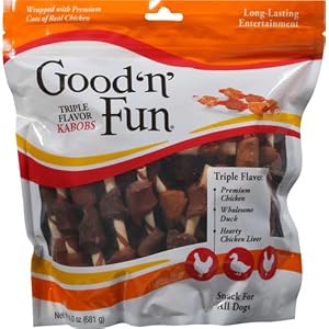 Goodnfun Triple Flavored Rawhide Kabobs for Dogs 15 Pound pack of 1  Cucciolini Doodles Goodnfun triple flavored rawhide kabobs for dogs 1 5 pound pack of 1   cucciolini doodles
