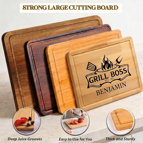 Tabla de cortar personalizada de madera rectangular miniatura 4