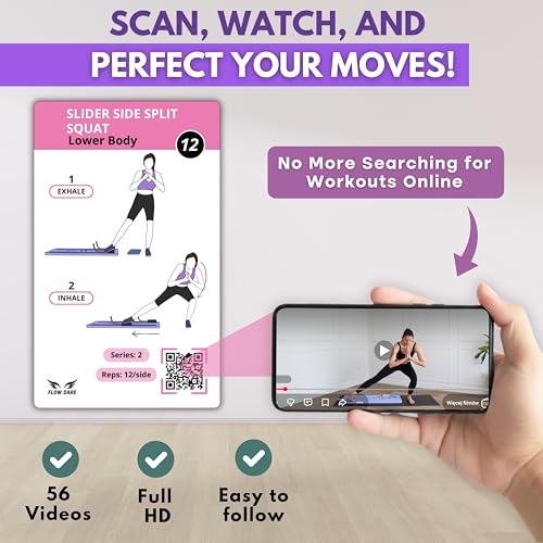 Tarjetas de entrenamiento de tabla de pilates con videos y libro electronico 4
