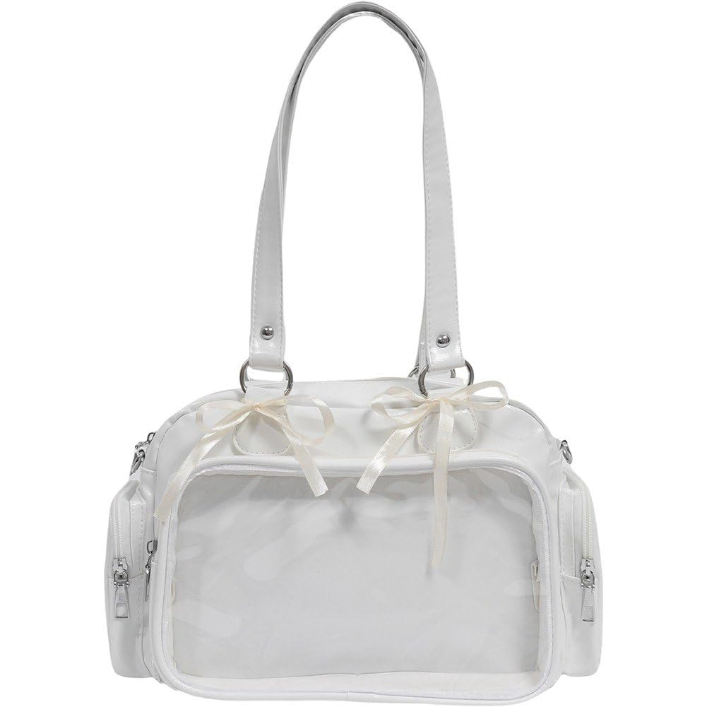 Cute Ita Bag Aesthetic Handbag with Pearl Bow Ita Insert Bag Display Pu Leather Tote for Lolita Diy Cosplay
