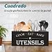 Imagen de Suli Soporte para utensilios de cocina extragrande con 4 compartimentos
