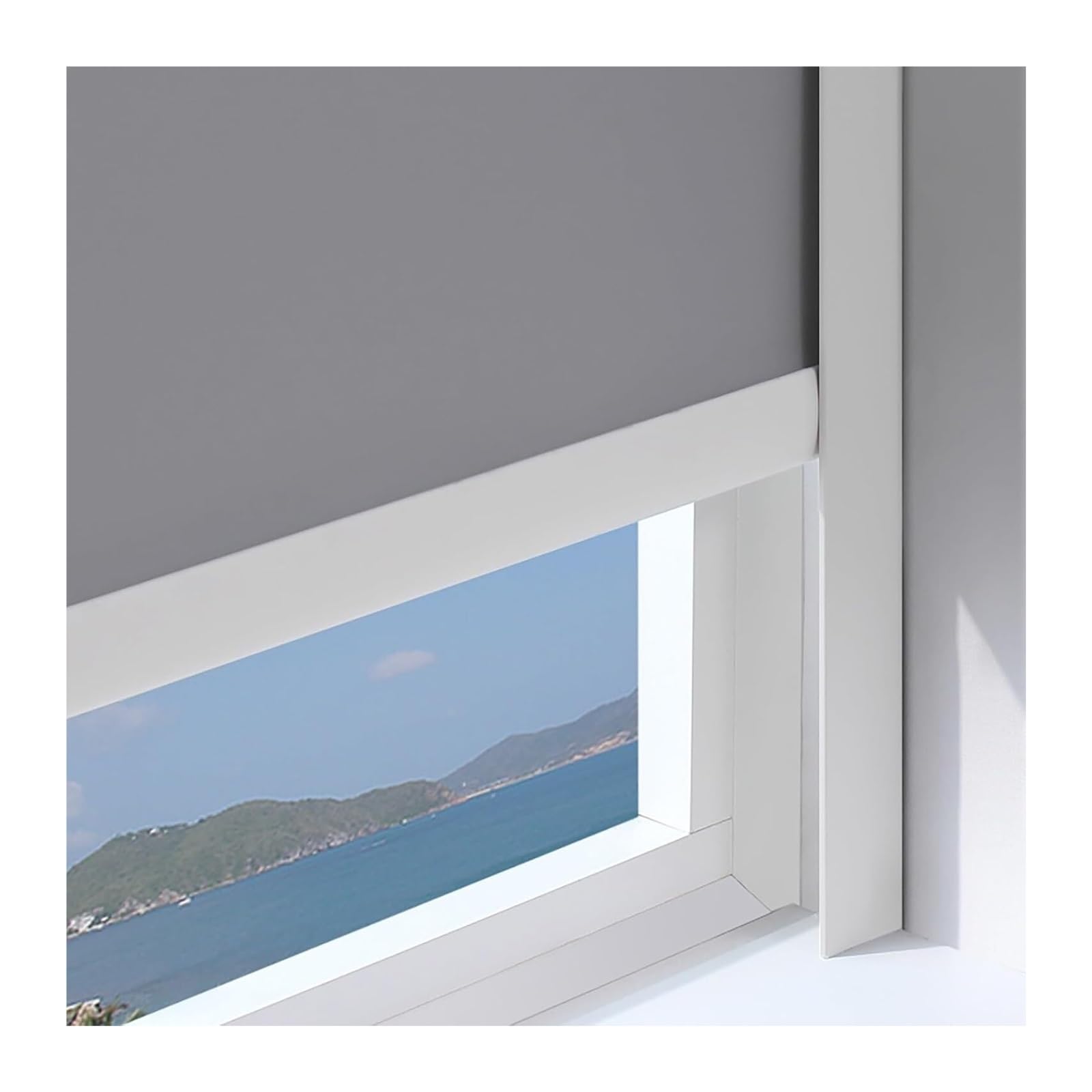 Guías laterales opacas para persianas de ventana, juego de 2 tiras de 210 cm en color blanco