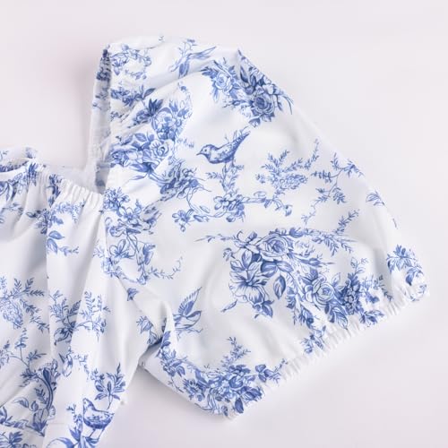 Image of Scarlet Darkness Summer Spring Split Floral Corset Midi Dress with Pockets | Floral dress with elastic sleeves, tie square neck, smocked back, 3 boned waist, left zip, side pockets, front thigh slit