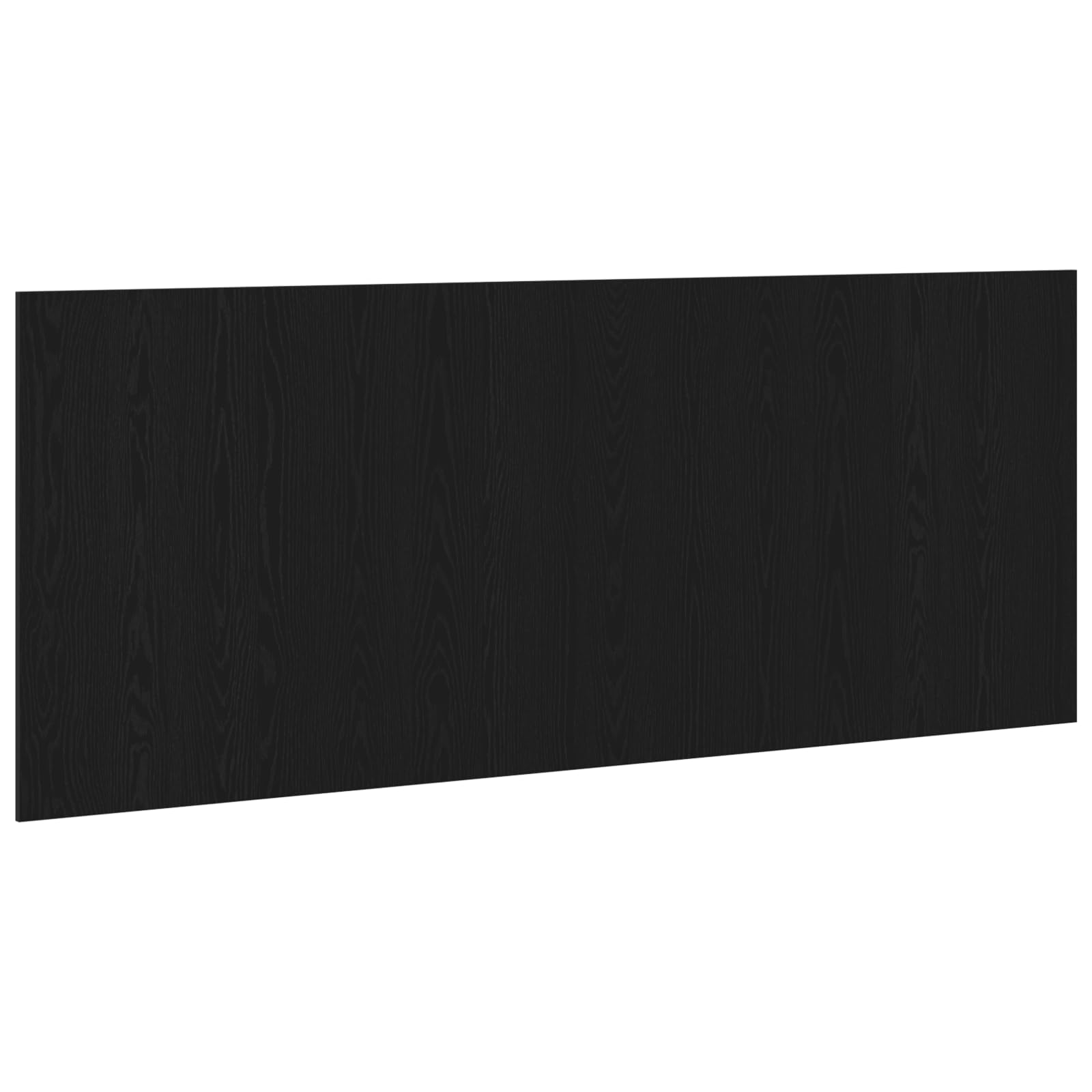 Tête de lit Chêne Noir 200 x 1,5 x 80 cm Matériau en bois massif Tête de chambre à coucher Design élégant Décor moderne Lignes élégantes Durable Tapis facile à monter Tapis
