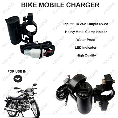 Volga Charge On The Go Bike Usb Mobile Charger For Hero Splendor Pro