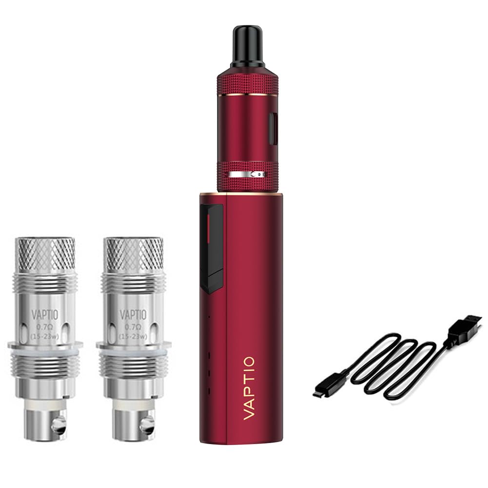 VAPTIO Cosmo 2 Kit Cigarette lectronique 2000mah Batterie Starter Kit avec  Cosmo Coil 2 pices 0,7ohm(C6) / 1,0ohm(C5), Sans E liquide Sans  Nicotine(rouge) : Amazon.fr: High-Tech