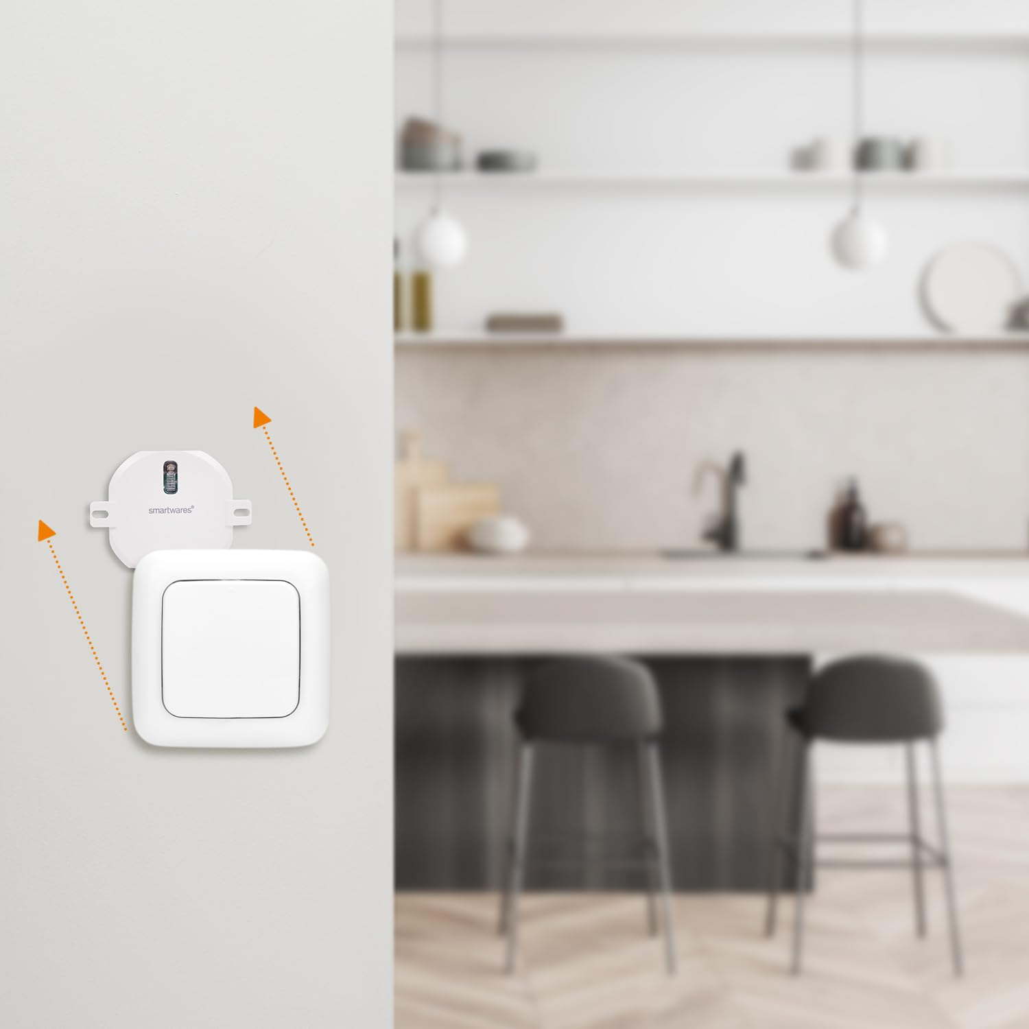 Smartwares intelligente Einbauschalter - Für Beleuchtung bis zu 1 000 W - Kompatibel mit Amazon Alexa & Google Assistant - SHW-90301