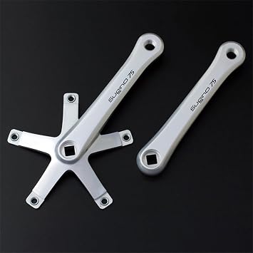 SUGINO SG75 144 AA NJS Crankset, 6.9 inches 175 mm, Silver