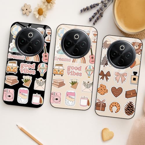 Image of COLORflow Back Cover Compatible with Vivo T4 5G / Y300 Pro 5G / iQOO Z10 5G | Pastel Dreams Collection Customized | Shockproof TPU Bumper with Camera Protection Back Cover