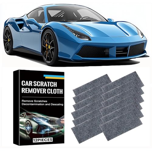 UroClysmic Nano Sparkle Cloth 12 Paños - Paño Nanosparkle Quita Arañazos de Coche, Repara Fácilmente Rápidamente Rayones y Manchas de Agua, Ideal para Todo Tipo de Pinturas y Colores