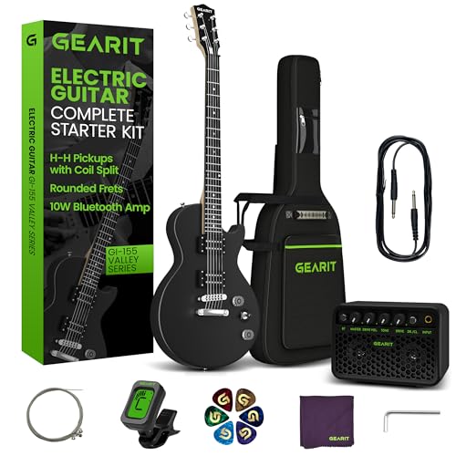 GEARit 39 Inch Full Size Electric Guitar Bundle w/Amplifier, H-H Pickups with Coil Split, Starter...