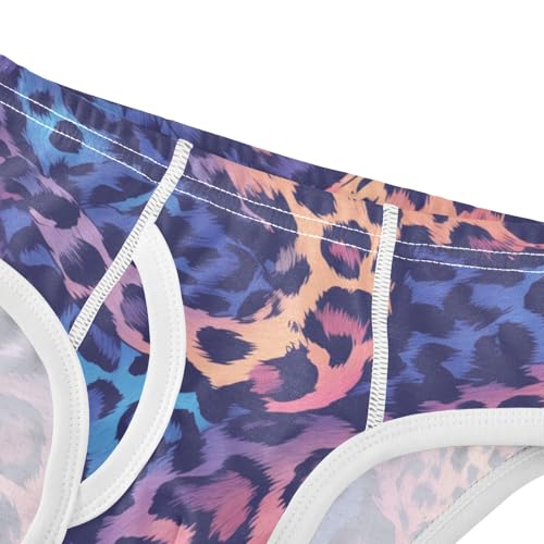 KLL Aesthetic Unique Beauty Leopard Purple Blue Toddler Boys' Pure Cotton Training Underwear Breathable Undies4
