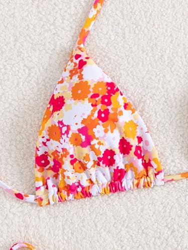Image of Tainehs Women's Sexy Halter Thong Bikini Tie Two Sides Bottom Triangle Bikini Swimsuits