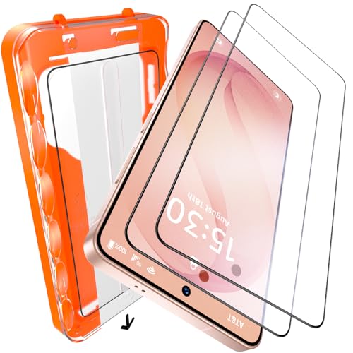 Image of UniqueMe for S26 Matte Screen Protector - 2 PACK Tempered Glass for Samsung Galaxy S26,[Anti-Glare & Anti-Fingerprint] Fingerprint Unlocking,Easy Installation,Bubble-Free,9H Hardness