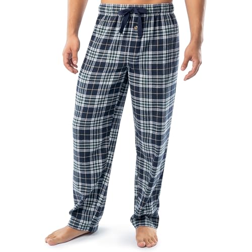 Image of Fruit of the Loom Men's Jersey Knit Top and Flannel Pant Pajama Sleep Set