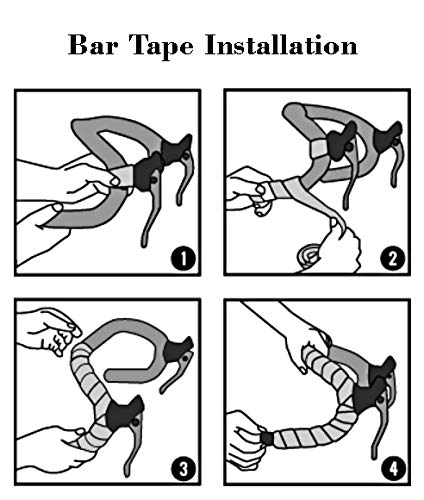 DEERU Camouflage Bicycle Bar Tape Handlebar Tape Bar Wraps - 2 Rolls per Set (Orange & Black) - Thumbnail 3