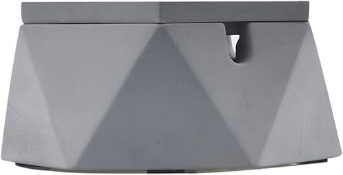 Miniatura 3 de FREELOVE - Cenicero Aiguan de concreto con tapa y forro resistente al viento para uso en interiores o exteriores, patio, oficina y hogar