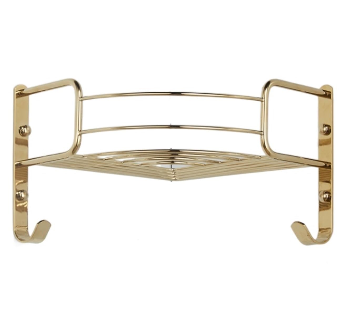 Estante de baño Carrito de ducha Estantes de ducha Estante de carrito de ducha de esquina de cobre Organizador de baño Almacenamiento con ganchos para cocina Dormitorio Estante de ducha Orga