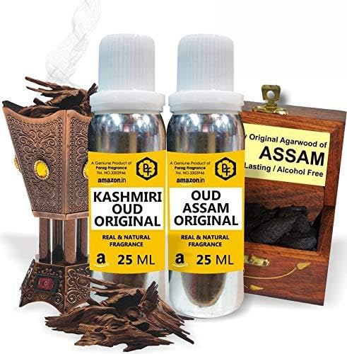 Parag Fragrances Kashmiri Oud & Assam Oud Attar Oil, Each 25ml Total 50ml Attar (Limited Time Offer) Alcohol Free Attar, Best Attar For Men & Religious Attar