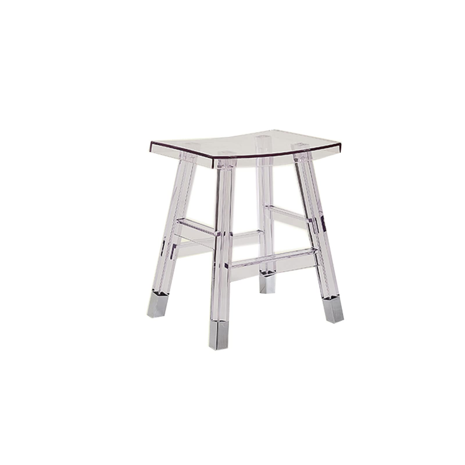 BYBEST Multipurpose Stool Acrylic Low Stools Creative Transparent Small Chairs Stool Household Shoe Changing Stool Sitting Stool for Bedroom Room Creative Stool