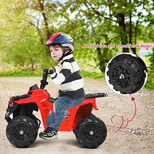 COSTWAY 6V Elektro Kinderquad mit Scheinwerfern, Mini Elektroquad mit Musik, MP3, USB und AUX, Kinderauto 3 km/h… – Bild 5