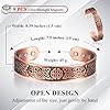 Vicmag Copper Bracelet for Men Ultra Strength Magnetic 99.99% Solid Pure Copper Cuff Bangles Adjustable Size with Gift Box (Copper Celtic Knot 1) #2