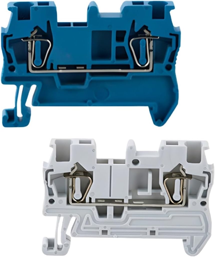 ST-1.5 100 Pcs Din Rail Terminal Block Spring Connector Electrical Pull Type Spring Cage Connection Wire Conductor
