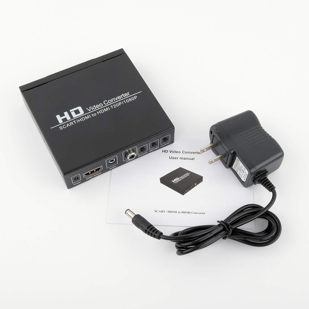Adaptateur convertisseur péritel vers HDMI avec commutateur péritel HD prise en charge du signal HD 720p 1080p