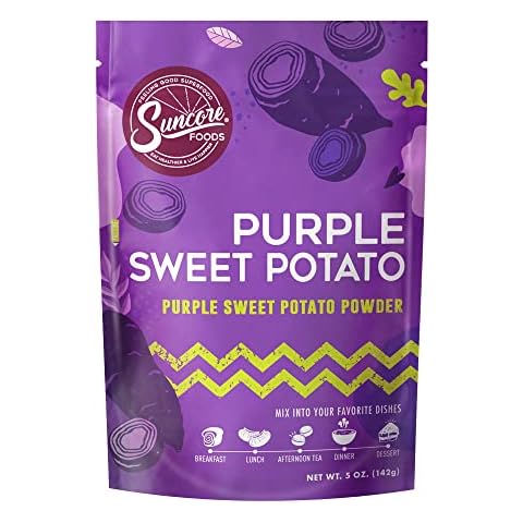 Suncore Foods Purple Sweet Potato Powder, Purple Food Coloring Powder, Gluten-Free, Non-GMO, 5oz (1 Pack) Cover