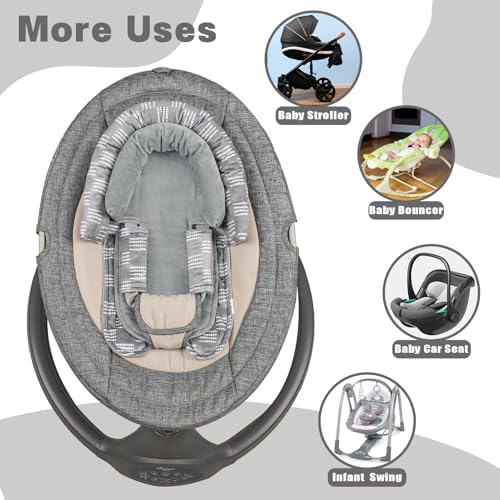 Cojín reductor para asiento de bebé gris, soporte ultra suave miniatura 6
