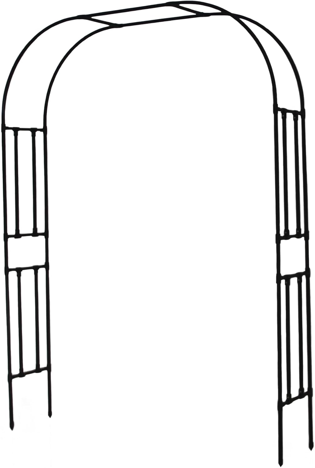 7.9 Ft H x 5.9 Ft W Garden Arch for Climbing Vines Lightweight Metal+PE Coated Arbor Archway Trellis Flower Frame Plants Vine Frame Rose Support Outdoor Easy to Assemble, Black