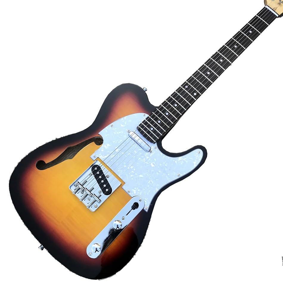 Chitarra elettrica TELE personalizzata color tramonto con tastiera in palissandro e hardware cromato - Professionale Guitarra Electrica