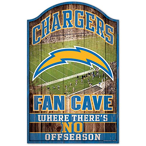 Wincraft NFL San Diego Chargers 05960010 Wood Sign, 11" x 17", Black