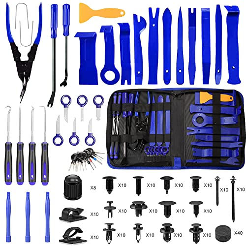 PACEWALKER 250pcs Universal Herramienta de Desmontaje del Coche, Herramienta de Palanca de Carenado Interna Clips de Montaje del Coche Herramientas de Reparación de Eliminación de Recorte Accesorios Cover
