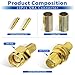 Superbat SMA Crimp Connectors Kit SMA Male + SMA Female Crimp Solder Connector Kit for RG58 RG142 RG400 RG303 RG141 LMR195 Low Loss Coax Cable 10-Pack
