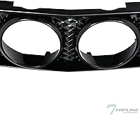 Vista 6 de 7422455097009 Compatible con Ford Mustang GT 2005-2009 Faros delanteros cromados con halo LED + rejilla de parachoques delantero de malla negra