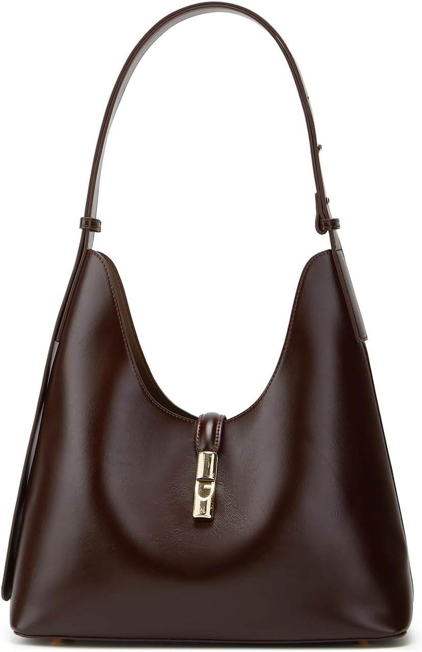 Vintage PU Leather Handbags for Women Tote Bag 2pcs Hobo Shoulder Cluth Purse - Image 3