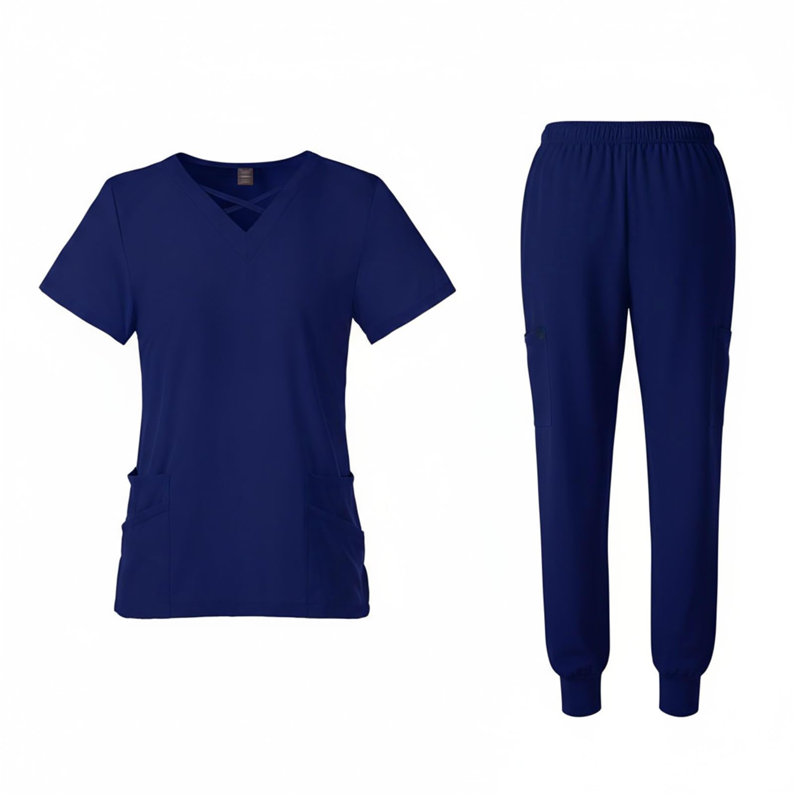 Uniforme da infermiera da donna Set elastico girocollo Top Quick Dry coulisse Yoga Jogging Pants Slim Fit Medical Workwear DK53
