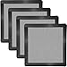 Xiatiaosann Filtro antipolvere per ventola da 140 mm, griglia antipolvere per ventola di raffreddamento per case del computer, 140 mm x 140 mm, cornice magnetica, nero, 4 pezzi