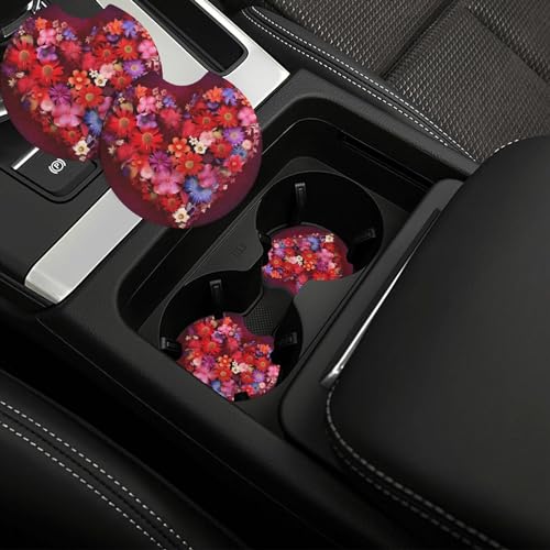 Portavasos para carro paquete x2, neopreno negro miniatura 1