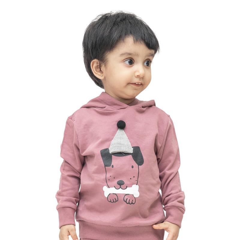 Real Basics Kids Cotton Fleece Full Sleeve Set of 2 Hoodie Sweatshirts for Boys & Girls (WHTUNIGOLD_WAFFLECAP-612M) - Image 6 thumbnail
