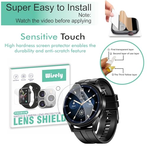Image of Wisely |Pack of 5pc| Screen Guard Protector For Boat Chrome Horizon 1.51 inch Anti Shock, Anti-Scratch, HD Clear, Full Cover