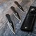 Perfect Point Throwing Knives – Set of 3 – Black Oxidized Stainless Steel Blades and Handles, Includes Nylon Sheath, Full Tang Construction, Well Balanced, Throwing Sport Knives – PP-022-3B