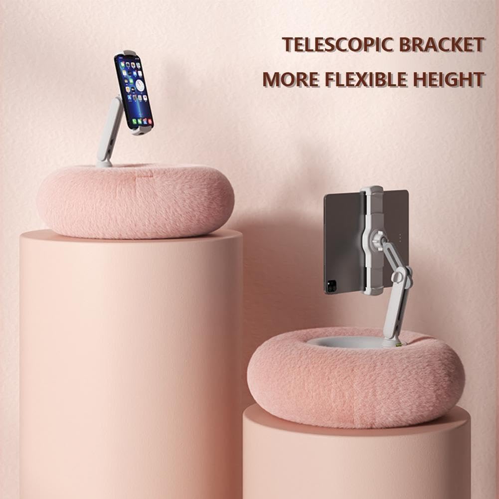 Oreiller pour Téléphone Portable, Tablette, PC - Support Rotatif Universel pour Diffusion en Direct, Lit Paresseux, Lecture Dramatique - Bol pour Accessoires