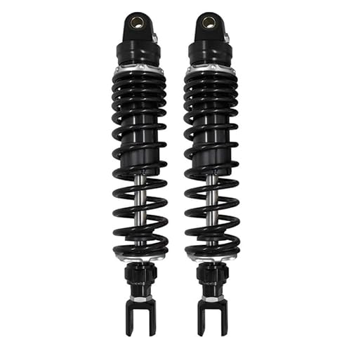 Siuprajsy 1対の汎用オートバイリアダンパーサスペンション減衰調整7 mmスプリングを CT125 CL350 XJR1300 VMAX 300に適用 380MM 黒 U型