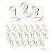 Andaz Press Table Numbers 1 - 20 on Perforated Paper, Floral Roses Print, 4.25 x 5.5-inch Cardstock Sign, 1-Set, For Weddings, Baptism, Sweet 16