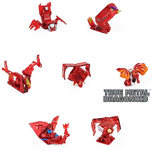 Bakugan GeoForge Dragonoid, 7 en 1 incluye exclusivo dragón de metal verdadero y 6 coleccionables Geogan, juguetes para niños para niños