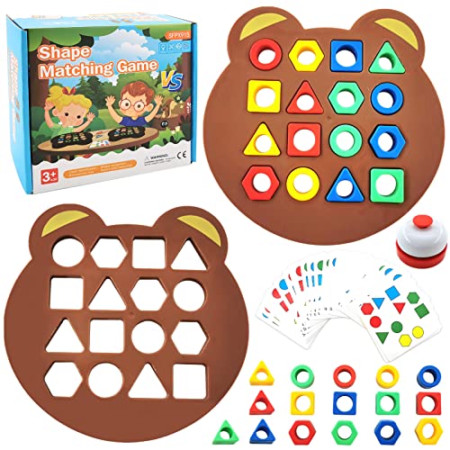 Lets Joy Formanpassung Spiel farbsensorisches lernspielzeug, Farbsensorisches Lernspielzeug Set, Spielzeuge für Kinder zum Formenlernen, Form MatchingSpiel, Montessori Sensorisches Spielzeug