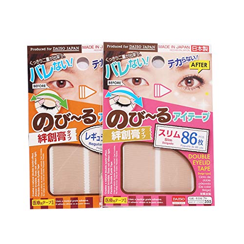 Daiso Japan AMETSUS Cinta adhesiva de doble cara, doble párpado, grado médico (fabricada en Japón)