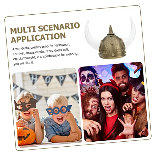 Homoyoyo Viking Horn Hat Pirate Accessories for Kids Kids' Costume Hats Kids Pirate Costume Hat with Horns Viking Warrior Hat Warrior Helmet Viking Helmet Viking Hat Rome Costume - Image 2